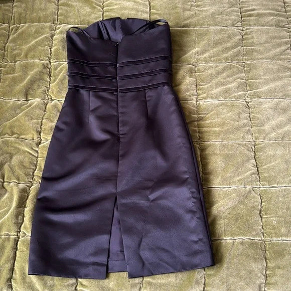 White House Black Market Black Strapless Mini Dress - Picture 2 of 5